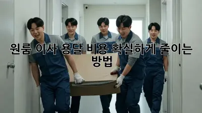 원룸 이사, 용달 비용 확실하게 줄이는 방법!